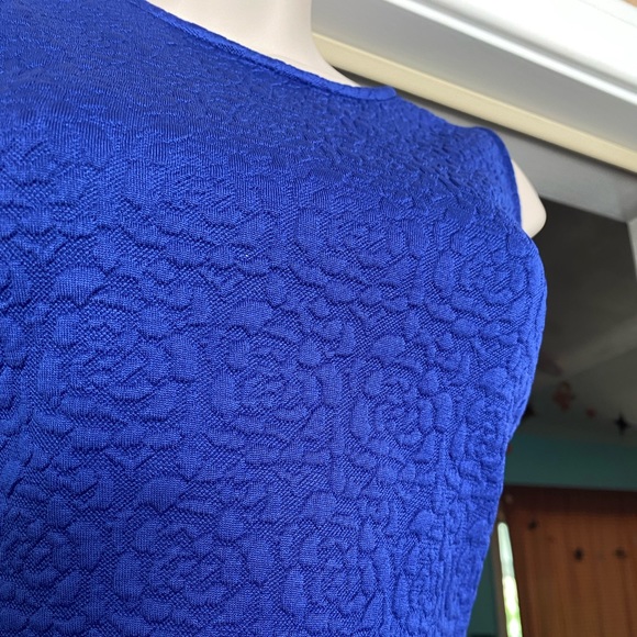 💙🌹~Rockabilly Vintage Retro~Sleeveless Blue Rose Dress~XL~🌹💙 - Picture 4 of 5